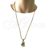 Collares con Dije 04.242.0064.30 Oro Laminado, Pulido, Tono Dorado (03 MM Thickness, 30 Inches Length)