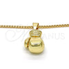 Collares con Dije 04.242.0064.30 Oro Laminado, Pulido, Tono Dorado (03 MM Thickness, 30 Inches Length)