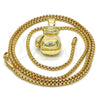 Collares con Dije 04.242.0064.30 Oro Laminado, Pulido, Tono Dorado (03 MM Thickness, 30 Inches Length)