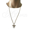 Collares con Dije 04.242.0067.30 Oro Laminado, Diseño de Angel, con Blanca Cristal, Pulido, Tono Dorado (03 MM Thickness, 30 Inches Length)