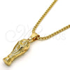 Collares con Dije 04.242.0069.30 Oro Laminado, Pulido, Tono Dorado (03 MM Thickness, 30 Inches Length)