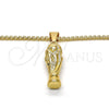Collares con Dije 04.242.0069.30 Oro Laminado, Pulido, Tono Dorado (03 MM Thickness, 30 Inches Length)