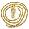 Collares con Dije 04.242.0069.30 Oro Laminado, Pulido, Tono Dorado (03 MM Thickness, 30 Inches Length)