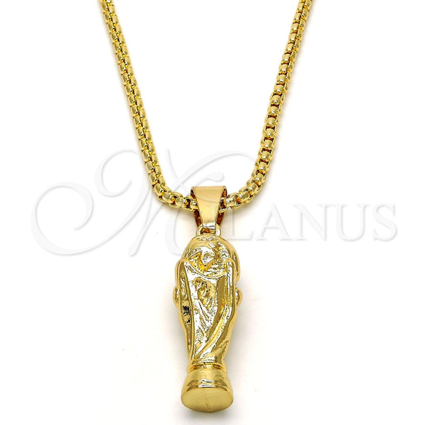 Collares con Dije 04.242.0069.30 Oro Laminado, Pulido, Tono Dorado (03 MM Thickness, 30 Inches Length)