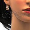 Argolla Pequeña 02.185.0001.4.20 Oro Laminado, con Granate and Blanca Zirconia Cubica, Pulido, Tono Dorado