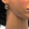 Argolla Pequeña 02.185.0001.4.20 Oro Laminado, con Granate and Blanca Zirconia Cubica, Pulido, Tono Dorado