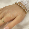 Pulsera Tennis 03.283.0001.07 Oro Laminado, con Blanca Zirconia Cubica, Pulido, Tono Dorado (08 MM Thickness, 7 Inches Length)