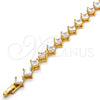 Pulsera Tennis 03.283.0001.07 Oro Laminado, con Blanca Zirconia Cubica, Pulido, Tono Dorado (08 MM Thickness, 7 Inches Length)