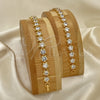 Pulsera Tennis 03.283.0004.07 Oro Laminado, Diseño de Estrella, con Blanca Zirconia Cubica, Pulido, Tono Dorado (09 MM Thickness, 7 Inches Length)