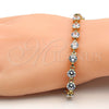 Pulsera Tennis 03.213.0039.08 Oro Laminado, con Blanca Zirconia Cubica, Pulido, Tono Dorado (06 MM Thickness, 8 Inches Length)