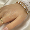 Pulsera Tennis 03.213.0039.08 Oro Laminado, con Blanca Zirconia Cubica, Pulido, Tono Dorado (06 MM Thickness, 8 Inches Length)