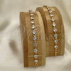Pulsera Tennis 03.213.0039.08 Oro Laminado, con Blanca Zirconia Cubica, Pulido, Tono Dorado (06 MM Thickness, 8 Inches Length)