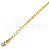Gargantilla Basica 04.213.0030.18 Oro Laminado, Diseño de Mariner, Pulido, Tono Dorado (03 MM Thickness, 18 Inches Length)