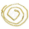 Gargantilla Basica 04.213.0030.18 Oro Laminado, Diseño de Mariner, Pulido, Tono Dorado (03 MM Thickness, 18 Inches Length)