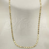Gargantilla Basica 04.213.0030.18 Oro Laminado, Diseño de Mariner, Pulido, Tono Dorado (03 MM Thickness, 18 Inches Length)