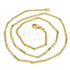 Gargantilla Basica 04.213.0032.18 Oro Laminado, Diseño de Mariner, Pulido, Tono Dorado (02 MM Thickness, 18 Inches Length)