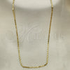 Gargantilla Basica 04.213.0032.18 Oro Laminado, Diseño de Mariner, Pulido, Tono Dorado (02 MM Thickness, 18 Inches Length)