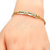 Pulsera con Placa 03.213.0010.06 Oro Laminado, Diseño de Con Nombre y Elefante, Pulido, Tono Dorado (04 MM Thickness, 6 Inches Length)