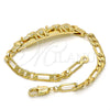 Pulsera con Placa 03.213.0010.06 Oro Laminado, Diseño de Con Nombre y Elefante, Pulido, Tono Dorado (04 MM Thickness, 6 Inches Length)
