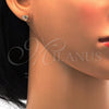Arete Dormilona 02.271.0009.6 Acero Inoxidable, Diseño de Corazón, con Champan Zirconia Cubica, Pulido, Tono Dorado