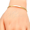 Pulsera con Placa 5.226.011.1.07 Oro Laminado, Diseño de Figaro, Pulido, Tono Dorado (03 MM Thickness, 7 Inches Length)