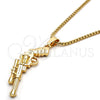 Collares con Dije 04.242.0071.30 Oro Laminado, Pulido, Tono Dorado (03 MM Thickness, 30 Inches Length)