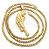Collares con Dije 04.242.0071.30 Oro Laminado, Pulido, Tono Dorado (03 MM Thickness, 30 Inches Length)