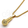 Collares con Dije 04.242.0074.30 Oro Laminado, Pulido, Tono Dorado (03 MM Thickness, 30 Inches Length)