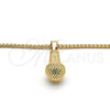 Collares con Dije 04.242.0074.30 Oro Laminado, Pulido, Tono Dorado (03 MM Thickness, 30 Inches Length)