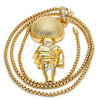 Collares con Dije 04.242.0078.30 Oro Laminado, con Blanca Cristal, Pulido, Tono Dorado (03 MM Thickness, 30 Inches Length)