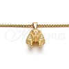 Collares con Dije 04.242.0082.30 Oro Laminado, Pulido, Tono Dorado (03 MM Thickness, 30 Inches Length)