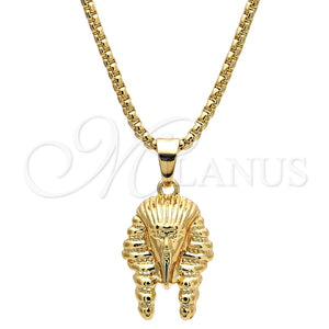 Collares con Dije 04.242.0082.30 Oro Laminado, Pulido, Tono Dorado (03 MM Thickness, 30 Inches Length)