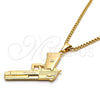 Collares con Dije 04.242.0083.30 Oro Laminado, Pulido, Tono Dorado (03 MM Thickness, 30 Inches Length)