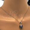 Collares con Dije 04.239.0044.2.18 Oro Laminado, Diseño de Corazón, con Paradise Shine and Aurore Boreale Swarovski Elements, Pulido, Tono Dorado (01 MM Thickness, 18 Inches Length)
