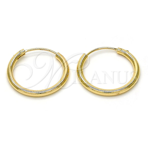 Argolla Pequeña 02.170.0156.20 Oro Laminado, Pulido, Tono Dorado