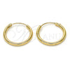 Argolla Pequeña 02.170.0156.20 Oro Laminado, Pulido, Tono Dorado