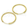 Argolla Mediana 02.170.0156.30 Oro Laminado, Pulido, Tono Dorado