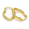 Argolla Pequeña 02.170.0157.15 Oro Laminado, Diamantado, Tono Dorado