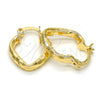 Argolla Pequeña 02.170.0158.15 Oro Laminado, Diamantado, Tono Dorado