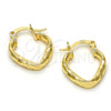 Argolla Pequeña 02.170.0158.15 Oro Laminado, Diamantado, Tono Dorado