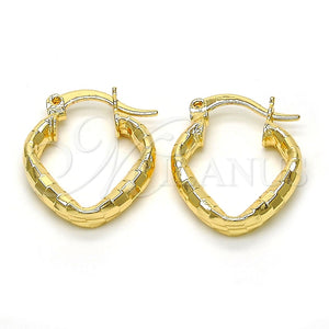 Argolla Pequeña 02.170.0158.15 Oro Laminado, Diamantado, Tono Dorado