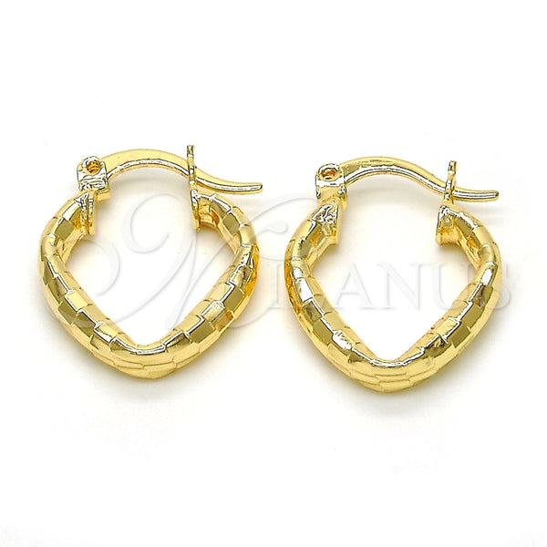 Argolla Pequeña 02.170.0158.15 Oro Laminado, Diamantado, Tono Dorado