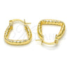 Argolla Pequeña 02.170.0160.15 Oro Laminado, Diamantado, Tono Dorado