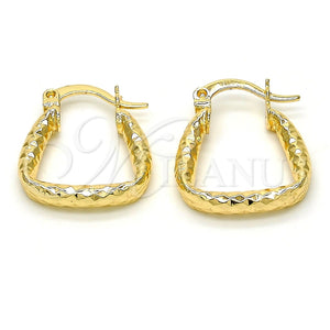 Argolla Pequeña 02.170.0160.15 Oro Laminado, Diamantado, Tono Dorado