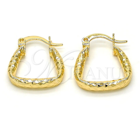 Argolla Pequeña 02.170.0160.15 Oro Laminado, Diamantado, Tono Dorado