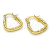 Argolla Pequeña 02.170.0161.15 Oro Laminado, Diamantado, Tono Dorado