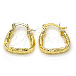 Argolla Pequeña 02.170.0161.15 Oro Laminado, Diamantado, Tono Dorado
