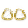 Argolla Pequeña 02.170.0161.15 Oro Laminado, Diamantado, Tono Dorado