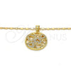 Collares con Dije 04.199.0021.20 Oro Laminado, Diseño de Corazón, con Blanca Micro Pave, Pulido, Tono Dorado (02 MM Thickness, 20 Inches Length)