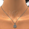 Juego de Arete y Dije de Adulto 10.175.0019 Plata Rodinada, con Zirconia Cubica Blanca, Pulido, Rodinado